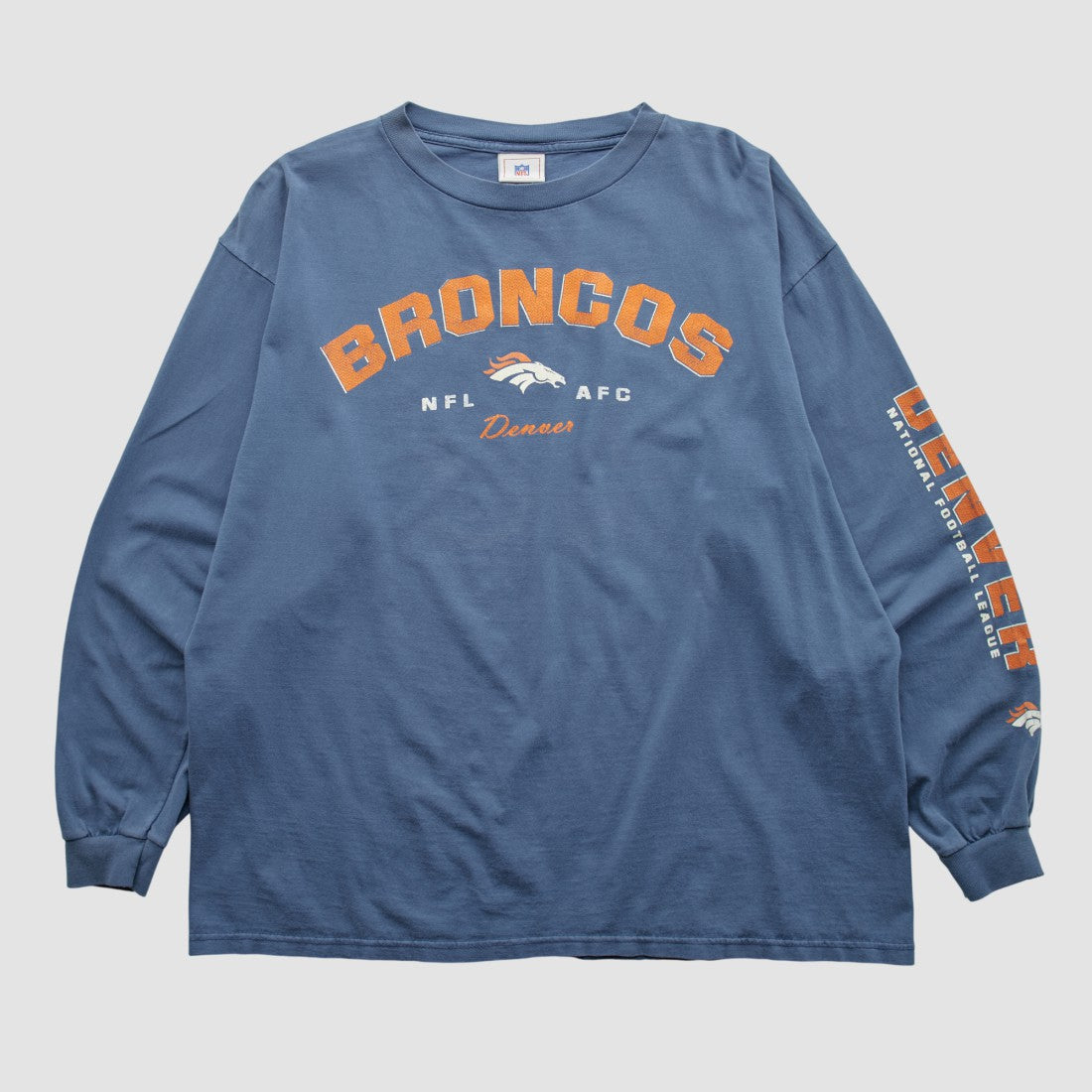Denver Broncos NFL 2000s Long Sleeve T-shirt Blue Vintage | Fanatics