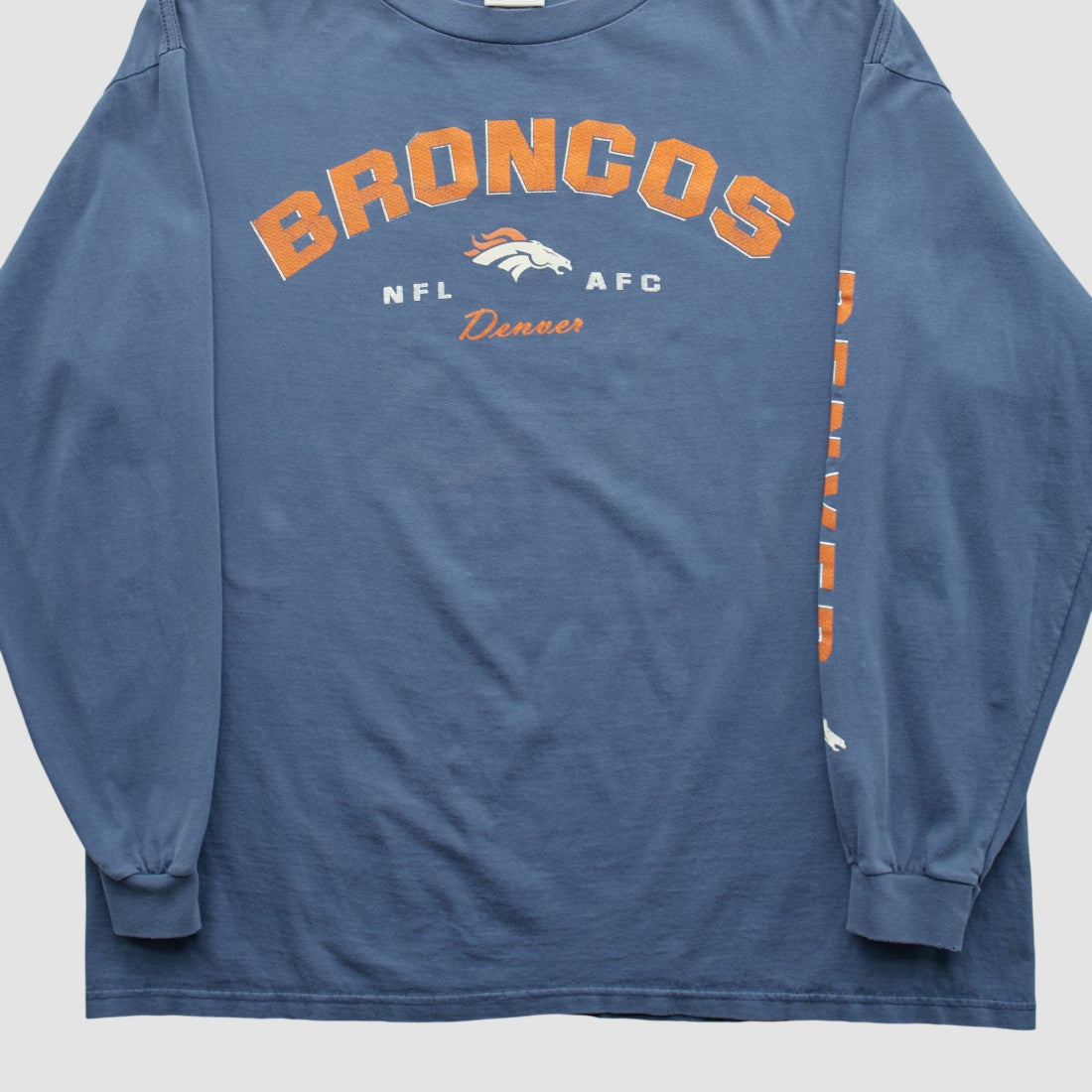 Denver Broncos NFL 2000s Long Sleeve T-shirt Blue Vintage | Fanatics