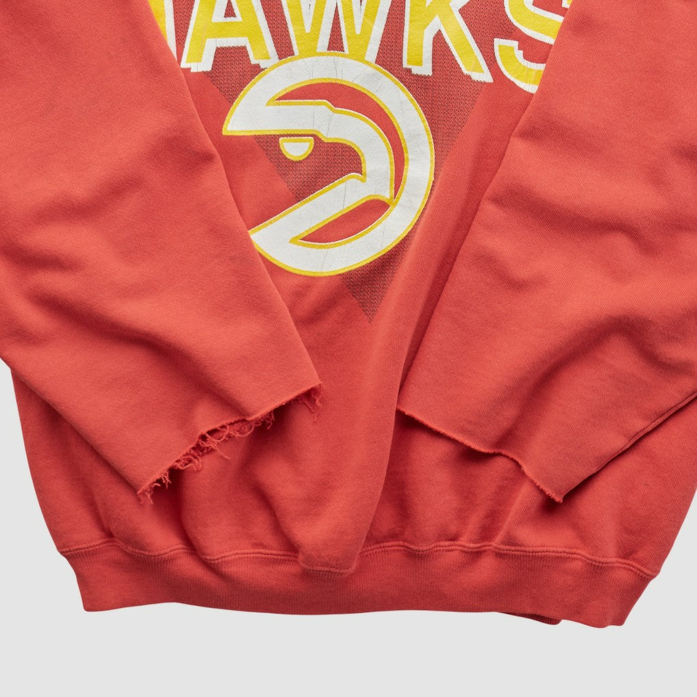 Atlanta Hawks Hanes 90s Pullover Sweatshirt Red Vintage - NBA