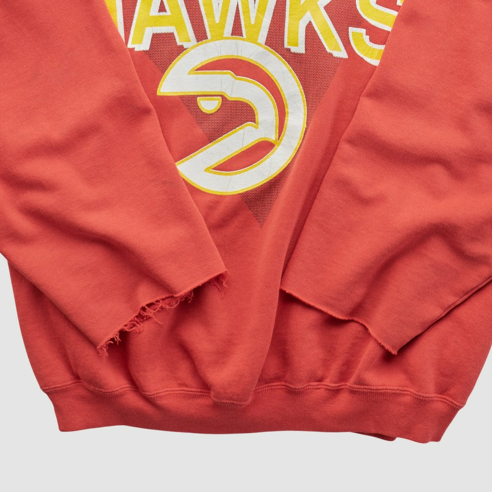 Atlanta Hawks Hanes 90s Pullover Sweatshirt Red Vintage - NBA