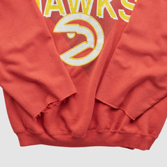 Atlanta Hawks Hanes 90s Pullover Sweatshirt Red Vintage - NBA