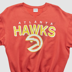 Atlanta Hawks Hanes 90s Pullover Sweatshirt Red Vintage - NBA