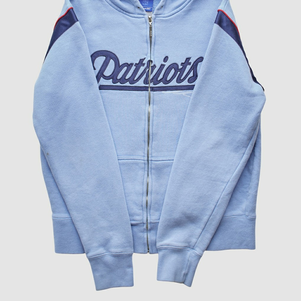 New England Patriots Reebok 2000s Hooded Full Zip Sweatshirt Light Blue Vintage | Fanatics