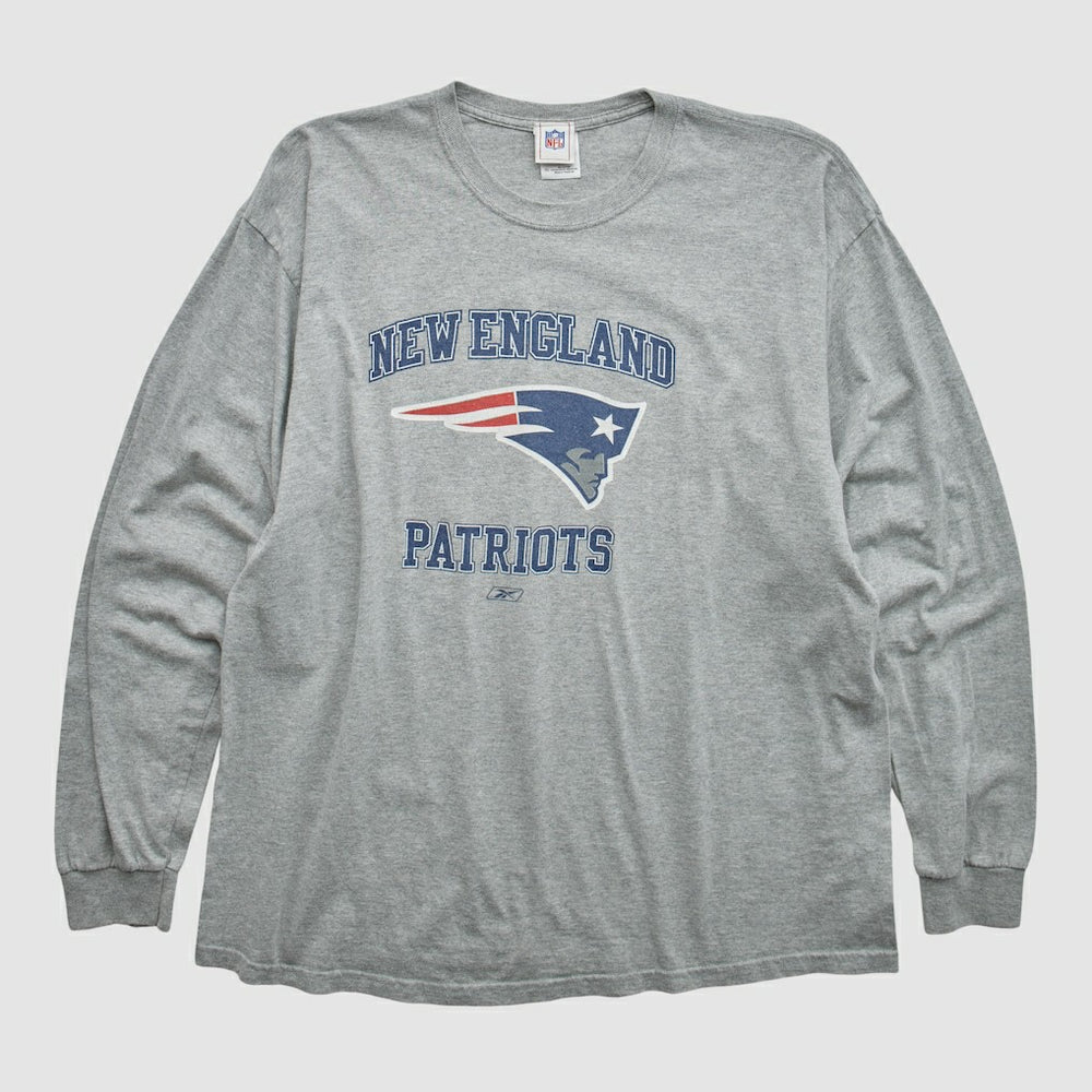 New England Patriots NFL 2000s Long Sleeve T-shirt Heather Gray Vintage | Fanatics
