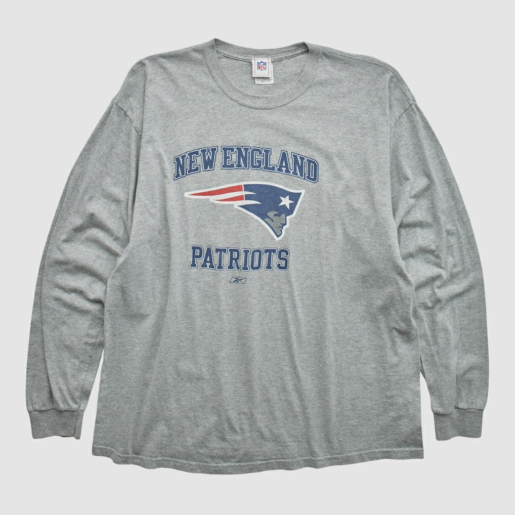 New England Patriots NFL 2000s Long Sleeve T-shirt Heather Gray Vintage | Fanatics