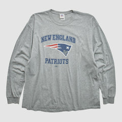 New England Patriots NFL 2000s Long Sleeve T-shirt Heather Gray Vintage | Fanatics