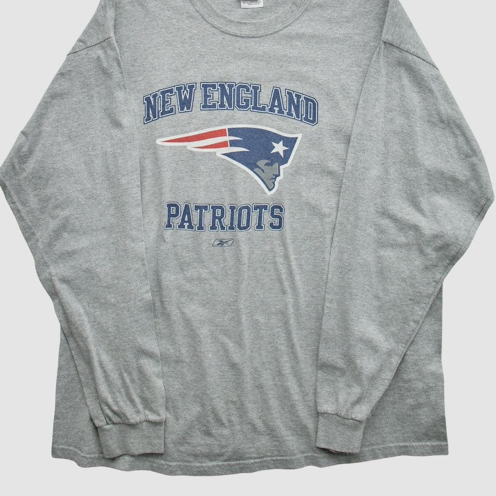 New England Patriots NFL 2000s Long Sleeve T-shirt Heather Gray Vintage | Fanatics