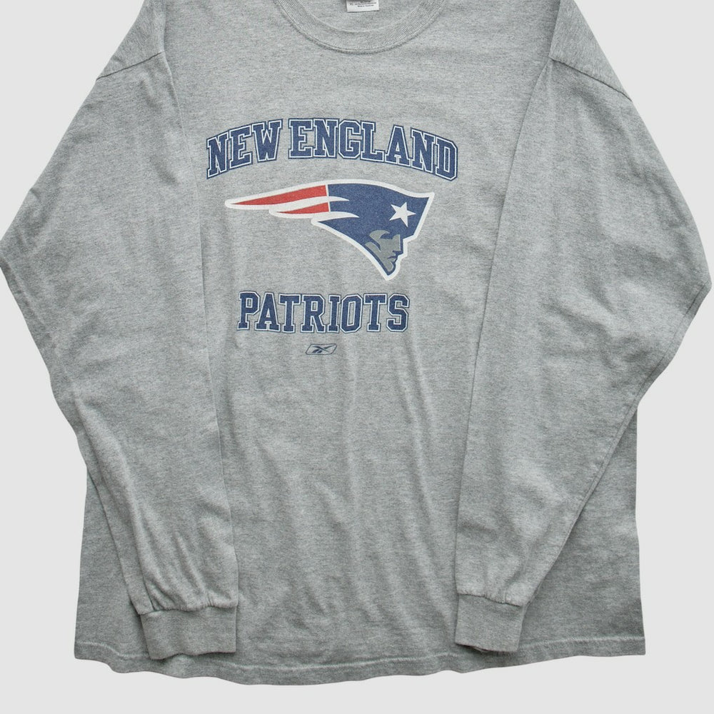 New England Patriots NFL 2000s Long Sleeve T-shirt Heather Gray Vintage | Fanatics