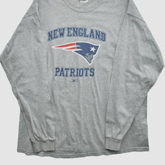 New England Patriots NFL 2000s Long Sleeve T-shirt Heather Gray Vintage | Fanatics