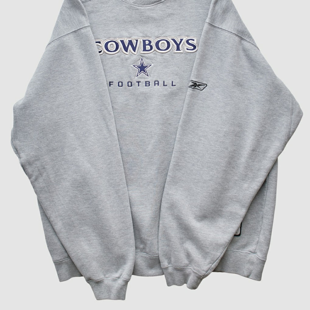 Dallas Cowboys Reebok 2000s Pullover Sweatshirt Heather Gray Vintage | Fanatics