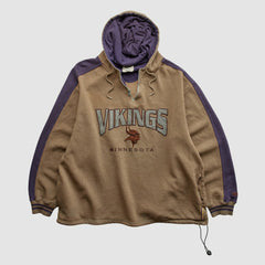 Minnesota Vikings Lee Sport 90s Hooded 1/4 Zip Sweatshirt Clay Vintage | Fanatics