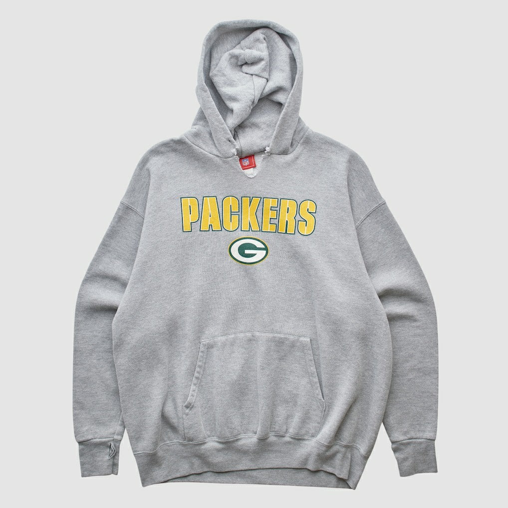 Green Bay Packers NFL 2000s Hooded Pullover Sweatshirt Heather Gray Vintage | Fanatics