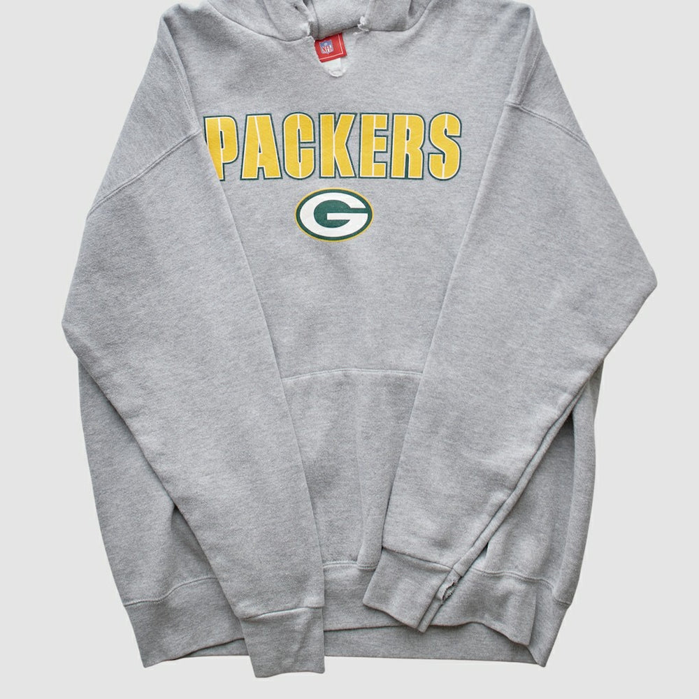 Green Bay Packers NFL 2000s Hooded Pullover Sweatshirt Heather Gray Vintage | Fanatics
