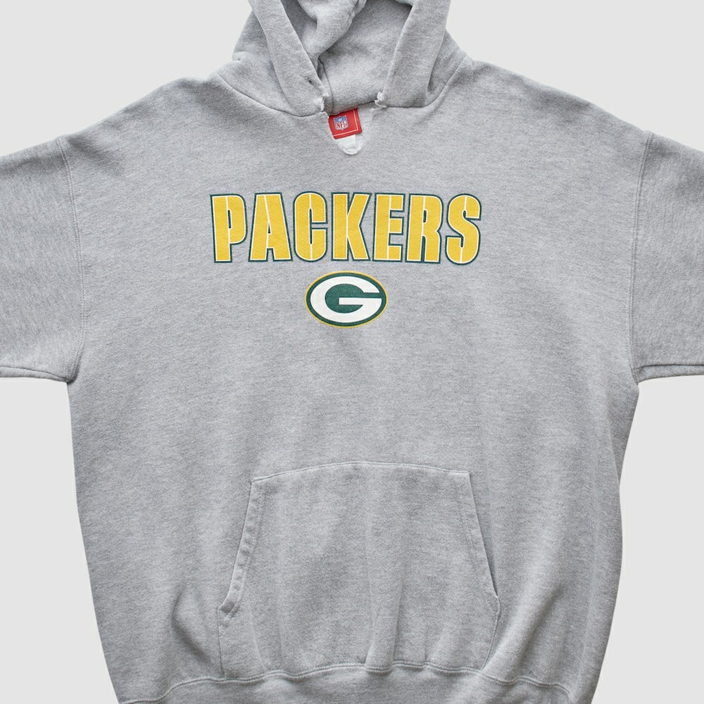 Green Bay Packers NFL 2000s Hooded Pullover Sweatshirt Heather Gray Vintage | Fanatics