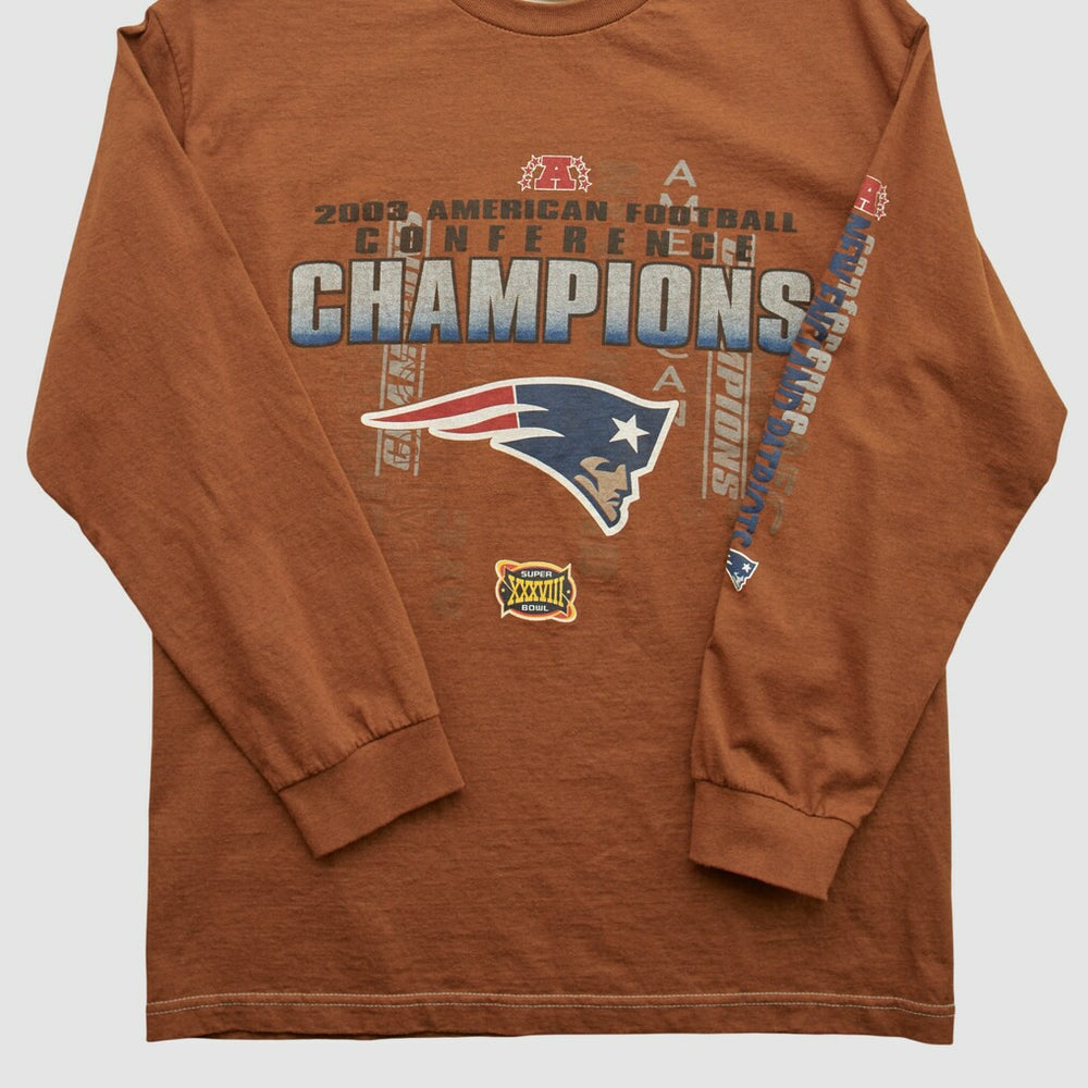 New England Patriots Alstyle 2003 Long Sleeve T-shirt Clay Vintage | Fanatics