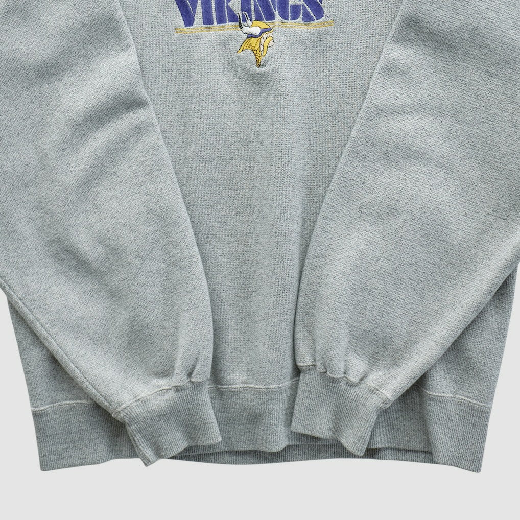 Minnesota Vikings Majestic 2000s Pullover Sweatshirt Heather Gray Vintage | Fanatics