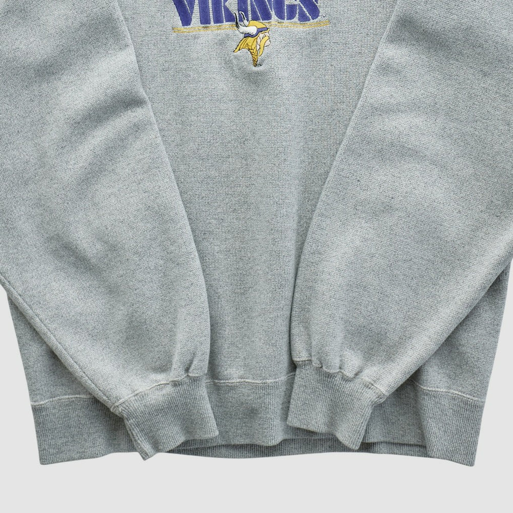 Minnesota Vikings Majestic 2000s Pullover Sweatshirt Heather Gray Vintage | Fanatics