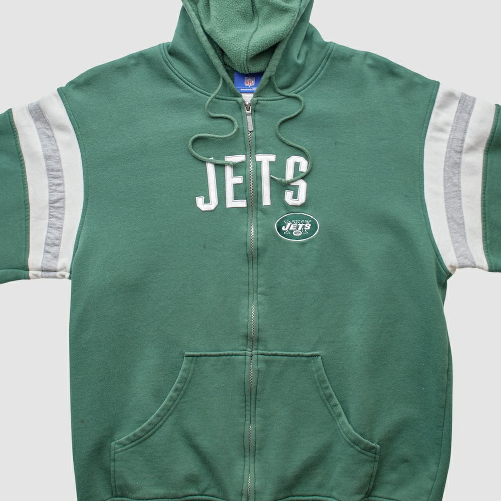 New York Jets Reebok 2000s Hooded Full Zip Sweatshirt Green Vintage | Fanatics