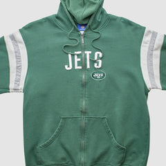 New York Jets Reebok 2000s Hooded Full Zip Sweatshirt Green Vintage | Fanatics