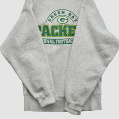 Green Bay Packers Lee Sport 90s Pullover Sweatshirt Heather Gray Vintage | Fanatics