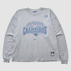 New England Patriots Reebok 2003 Long Sleeve T-shirt Heather Gray Vintage | Fanatics