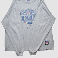New England Patriots Reebok 2003 Long Sleeve T-shirt Heather Gray Vintage | Fanatics