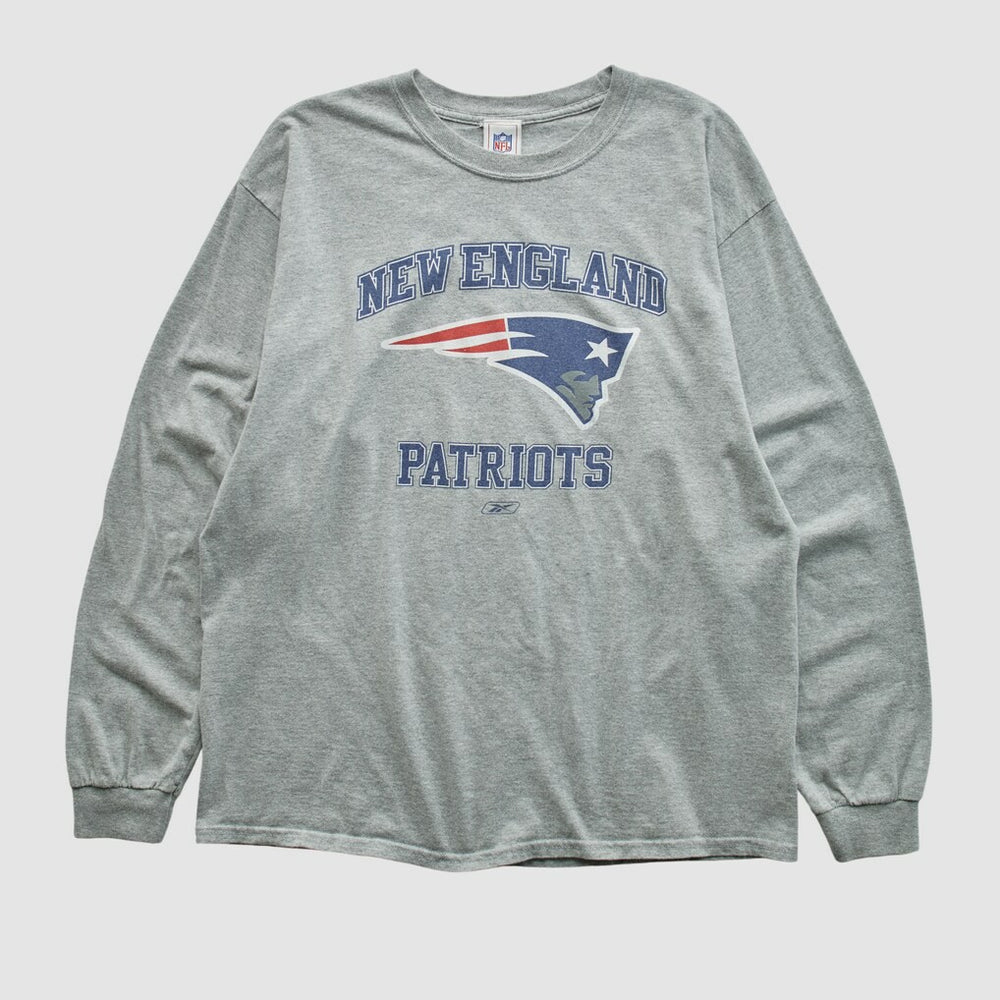 New England Patriots NFL 2000s Long Sleeve T-shirt Heather Gray Vintage | Fanatics