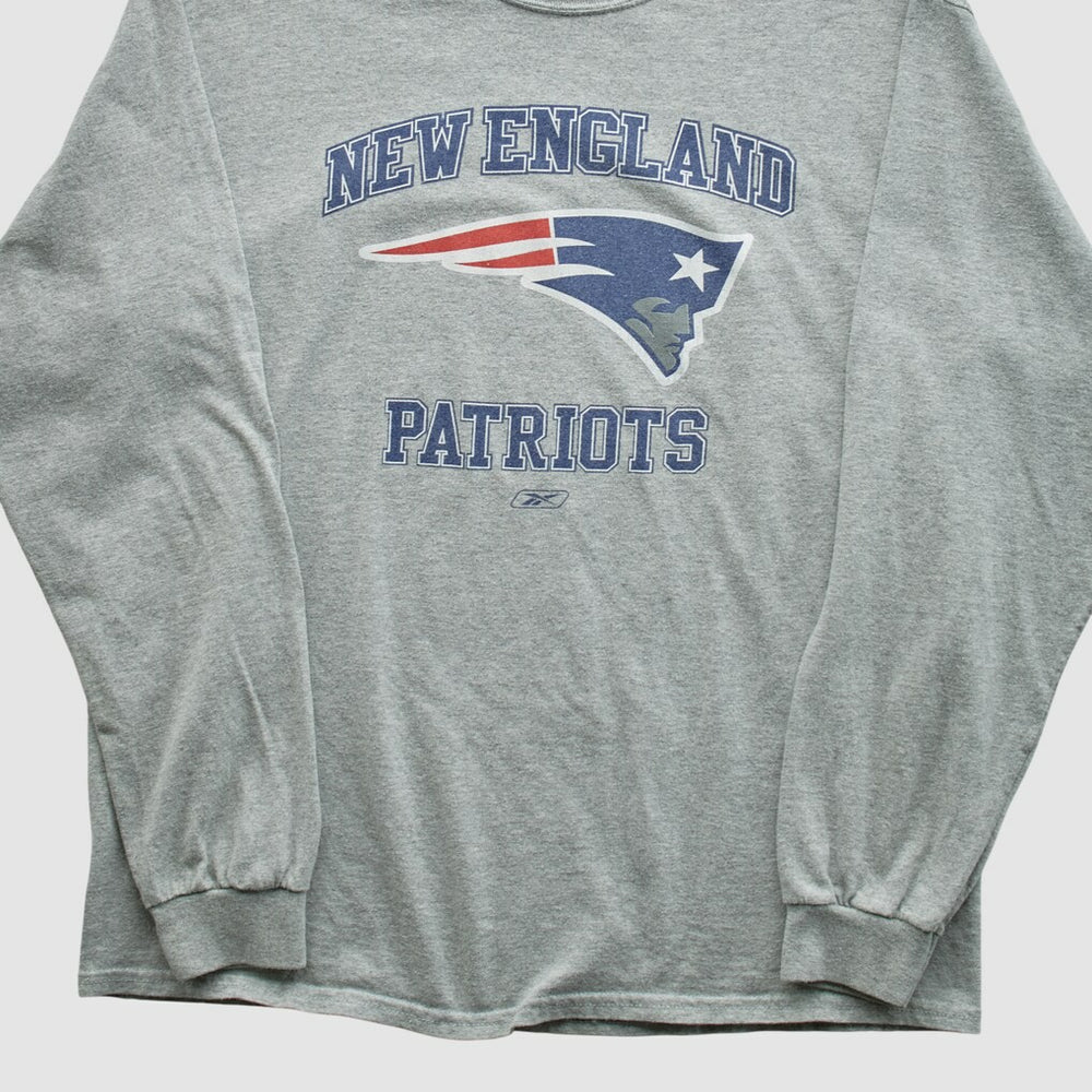 New England Patriots NFL 2000s Long Sleeve T-shirt Heather Gray Vintage | Fanatics