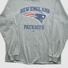 New England Patriots NFL 2000s Long Sleeve T-shirt Heather Gray Vintage | Fanatics