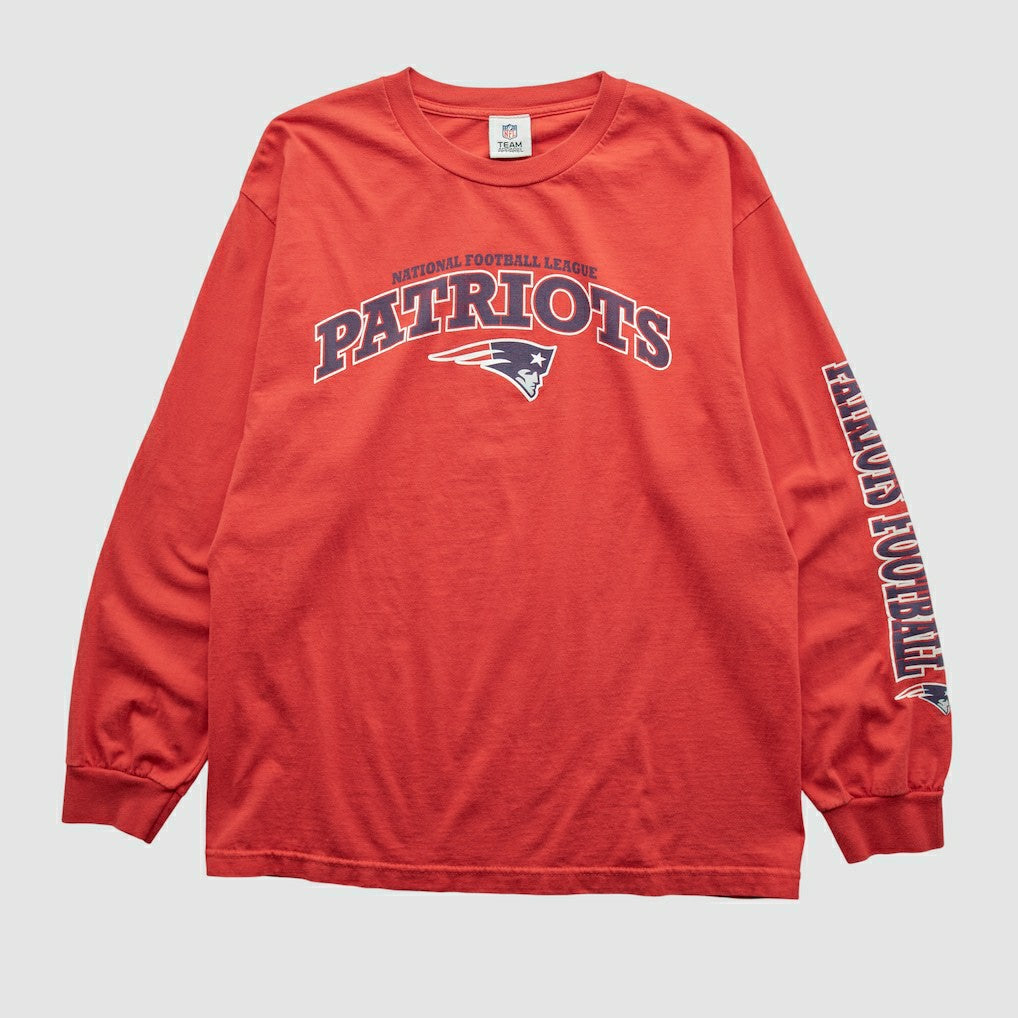 New England Patriots NFL 2010s Long Sleeve T-shirt Red Vintage | Fanatics