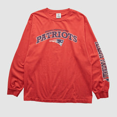 New England Patriots NFL 2010s Long Sleeve T-shirt Red Vintage | Fanatics