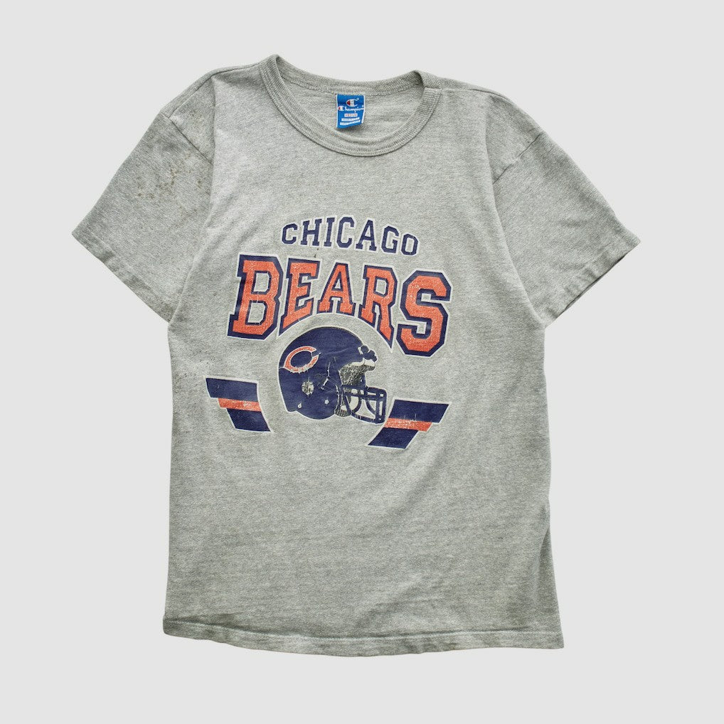 Chicago Bears Champion 80s T-shirt Heather Gray Vintage | Fanatics