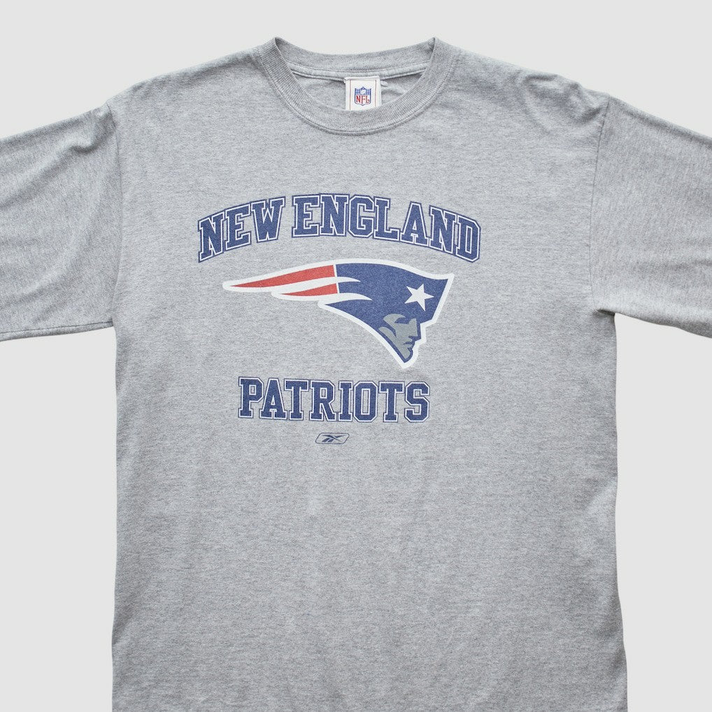 New England Patriots Reebok 2000s Long Sleeve T-shirt Heather Gray Vintage | Fanatics