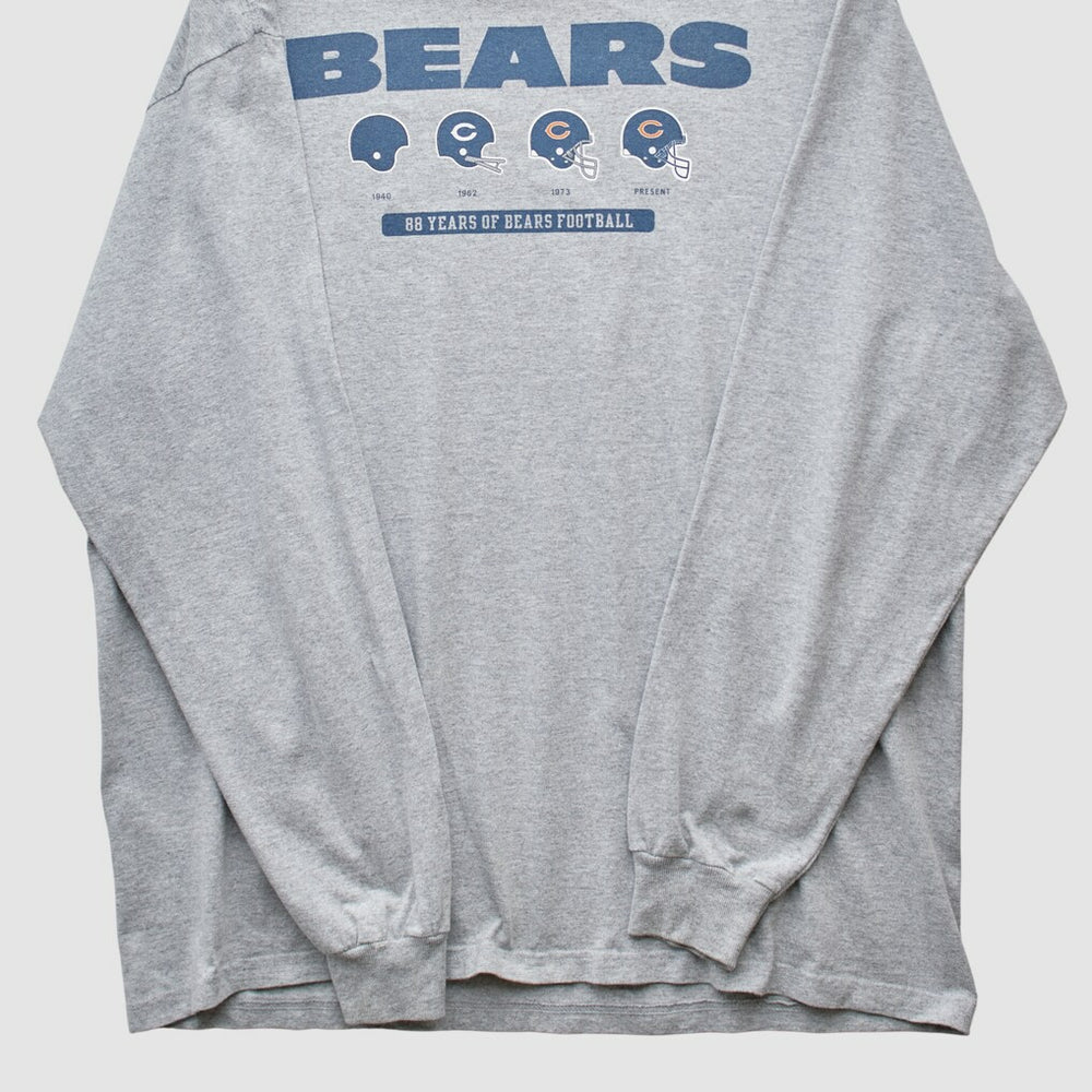 Chicago Bears Reebok 2000s Long Sleeve T-shirt Heather Gray Vintage | Fanatics