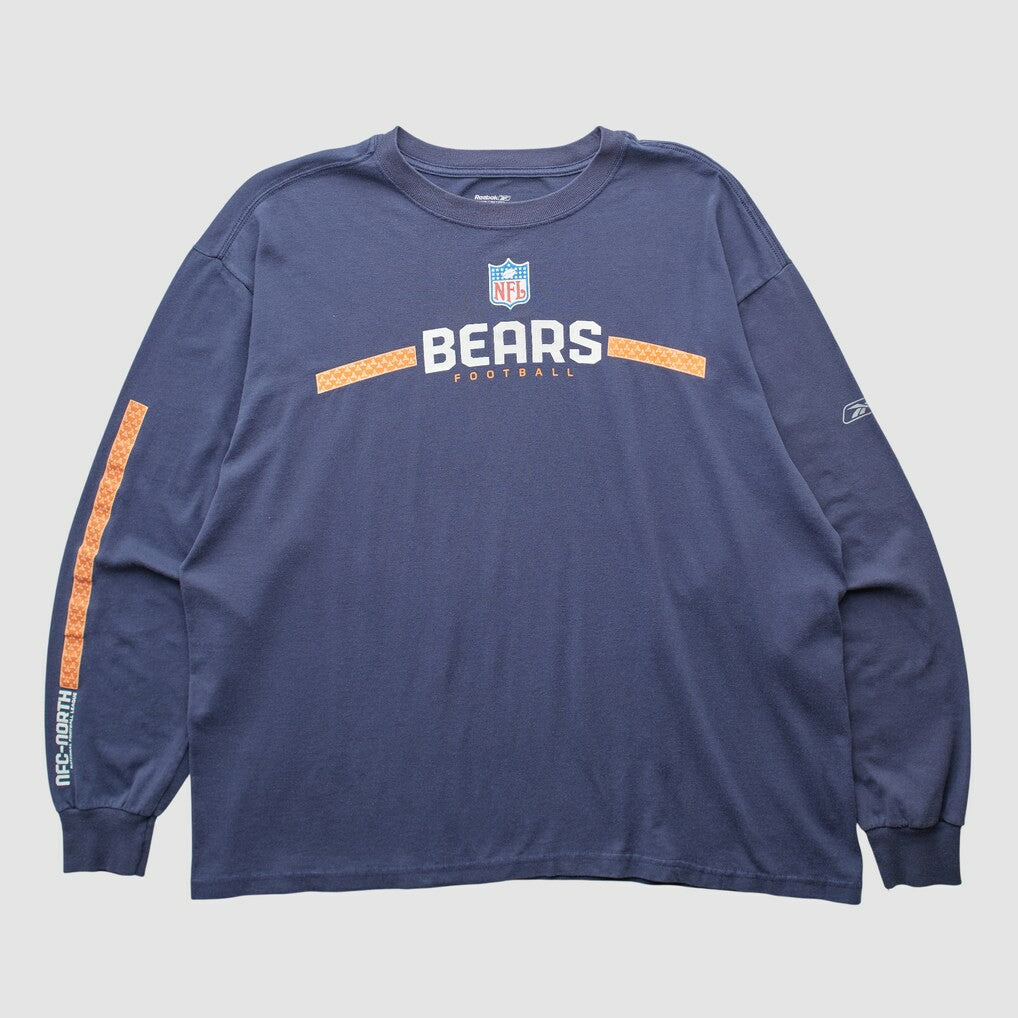 Chicago Bears Reebok 2000s Long Sleeve T-shirt Navy Vintage | Fanatics