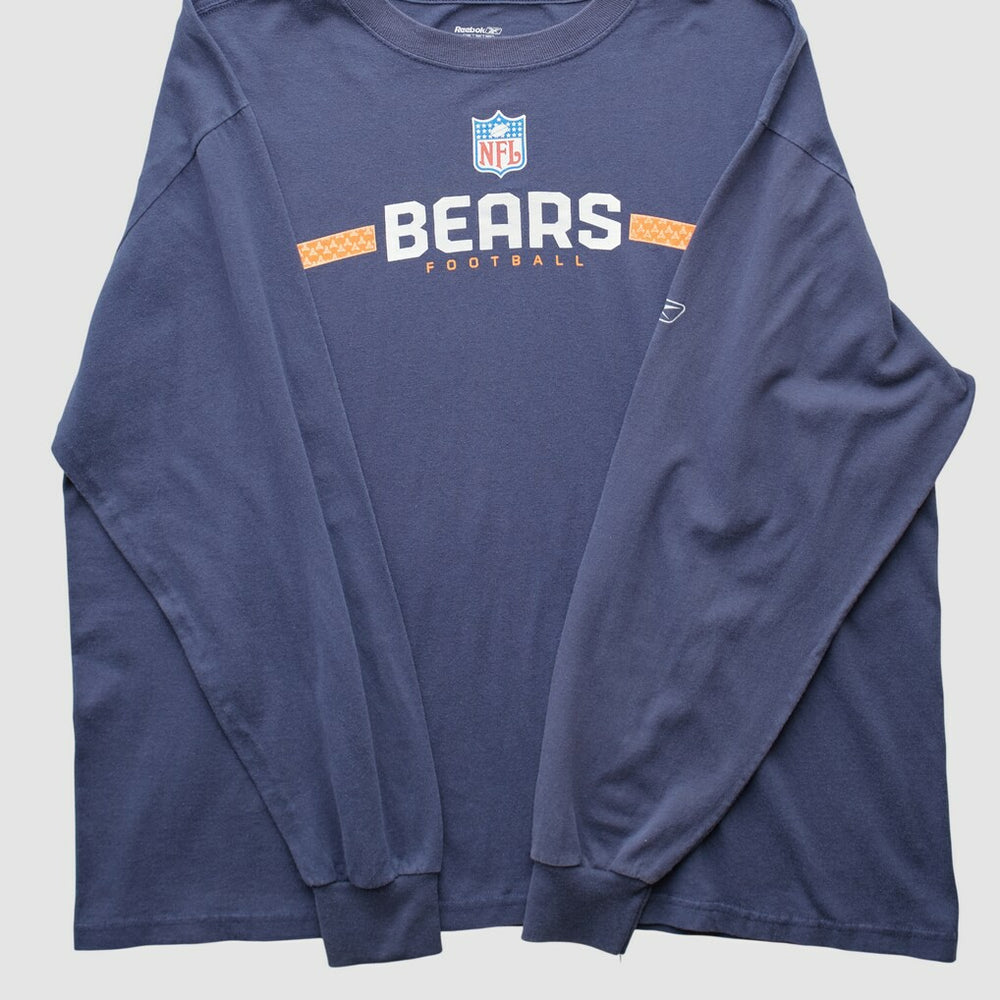 Chicago Bears Reebok 2000s Long Sleeve T-shirt Navy Vintage | Fanatics