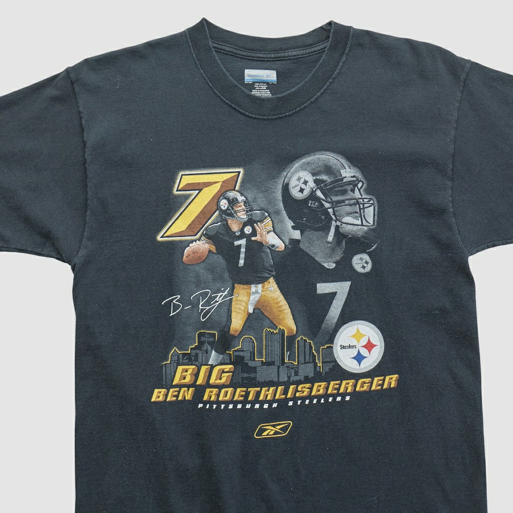 Ben Roethlisberger Reebok 2000s T-shirt Black Vintage | Fanatics