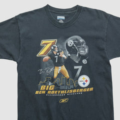 Ben Roethlisberger Reebok 2000s T-shirt Black Vintage | Fanatics