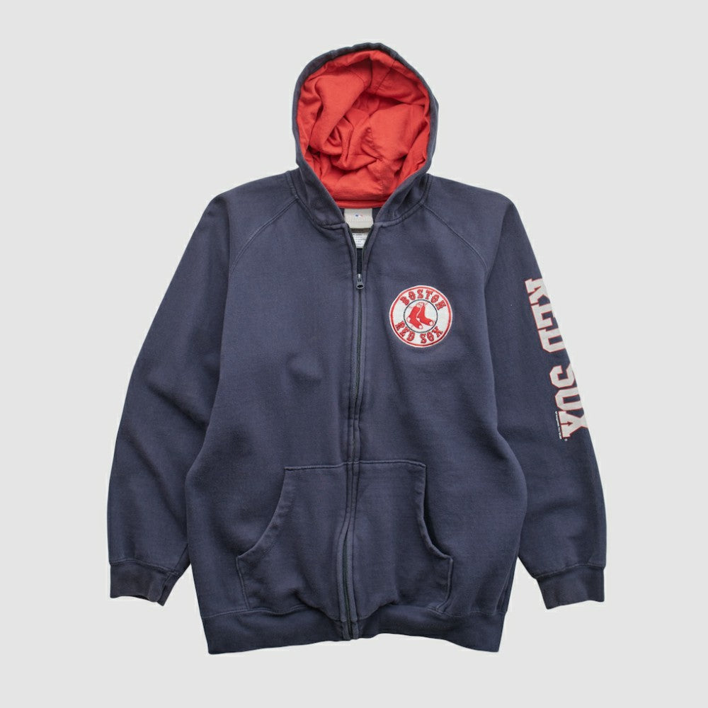 Boston Red Sox Genuine Merchandise 2000s Hooded Full Zip Sweatshirt - MLB