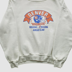 Denver Broncos Signal Sports 1987 Pullover Sweatshirt White Vintage | Fanatics