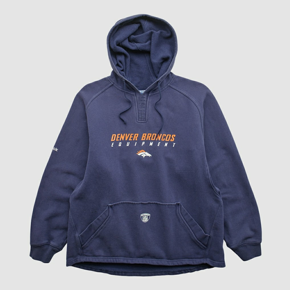 Denver Broncos Reebok 2000s Hooded Pullover Sweatshirt Navy Vintage | Fanatics