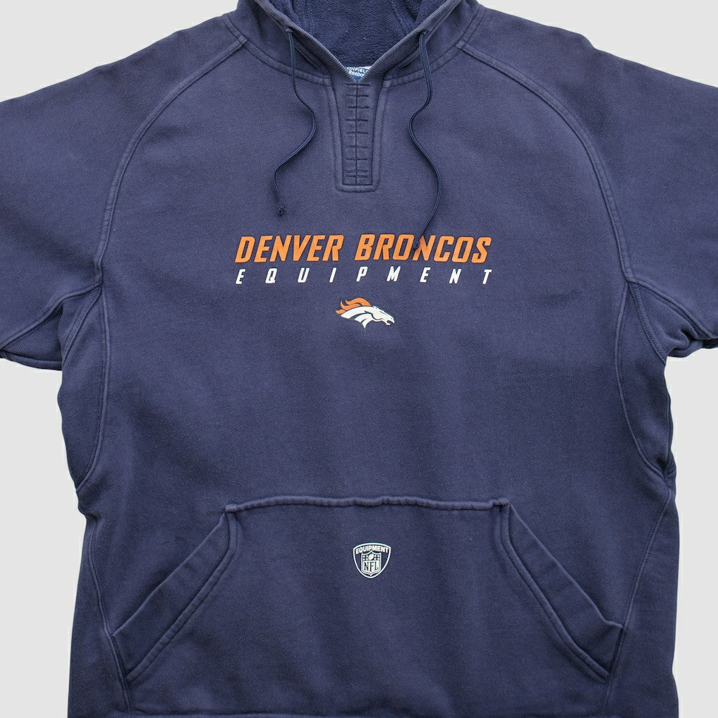 Denver Broncos Reebok 2000s Hooded Pullover Sweatshirt Navy Vintage | Fanatics