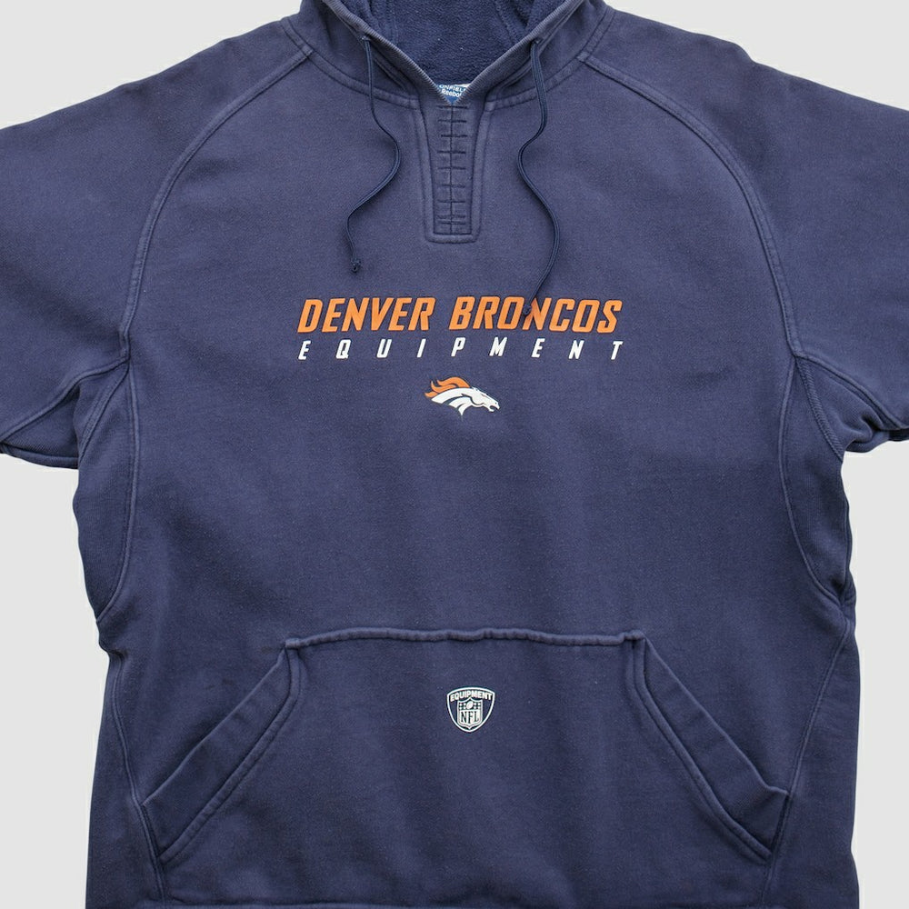 Denver Broncos Reebok 2000s Hooded Pullover Sweatshirt Navy Vintage | Fanatics