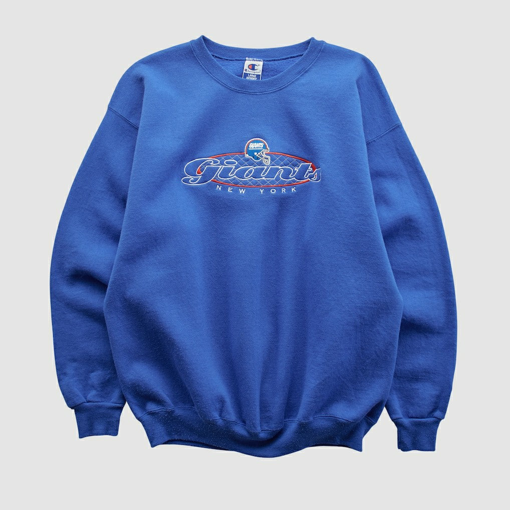 New York Giants Champion 90s Pullover Sweatshirt Blue Vintage | Fanatics