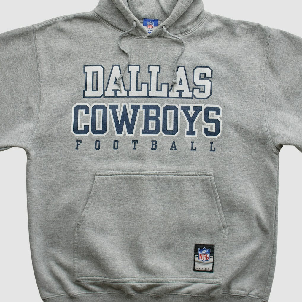 Dallas Cowboys Reebok 2000s Hooded Pullover Sweatshirt Heather Gray Vintage | Fanatics