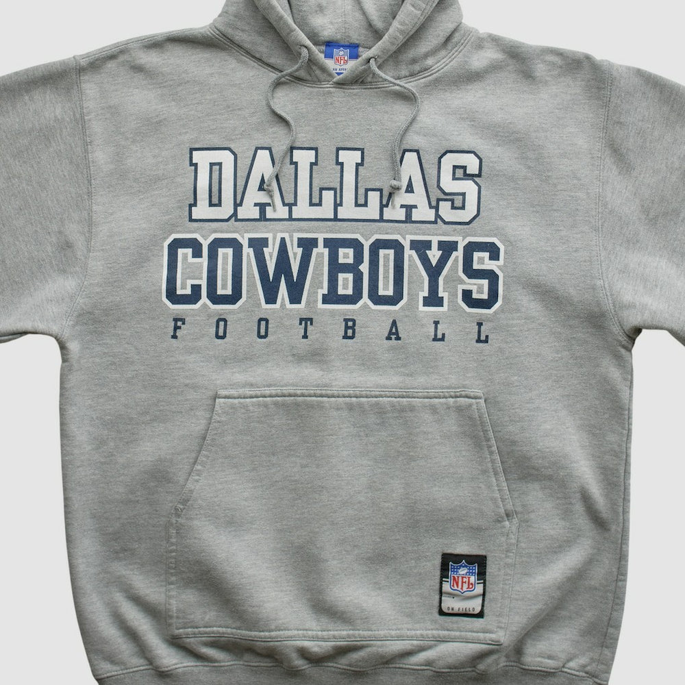 Dallas Cowboys Reebok 2000s Hooded Pullover Sweatshirt Heather Gray Vintage | Fanatics