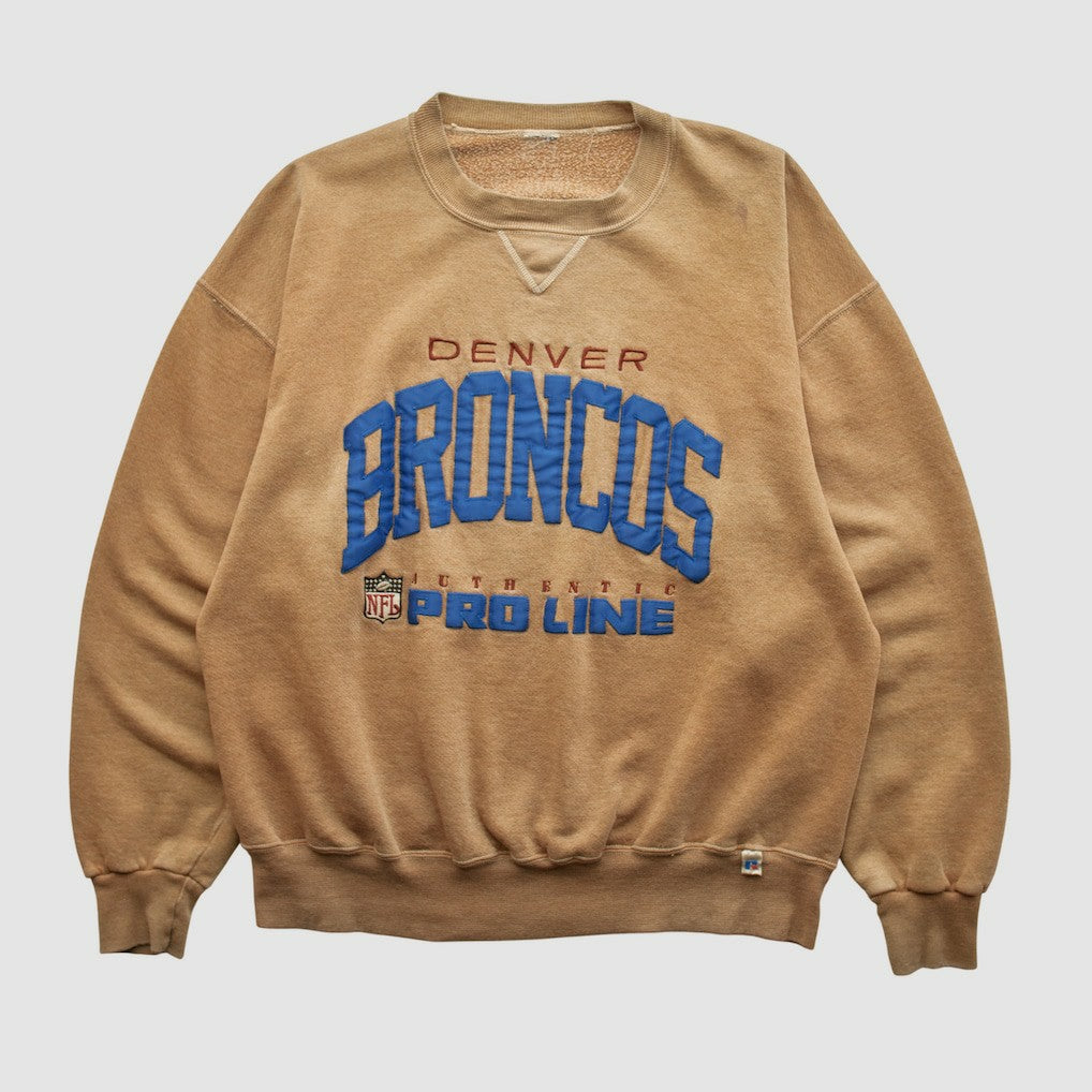 Denver Broncos 90s Pullover Sweatshirt Tan Vintage | Fanatics