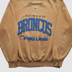 Denver Broncos 90s Pullover Sweatshirt Tan Vintage | Fanatics