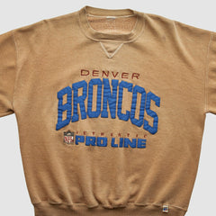Denver Broncos 90s Pullover Sweatshirt Tan Vintage | Fanatics
