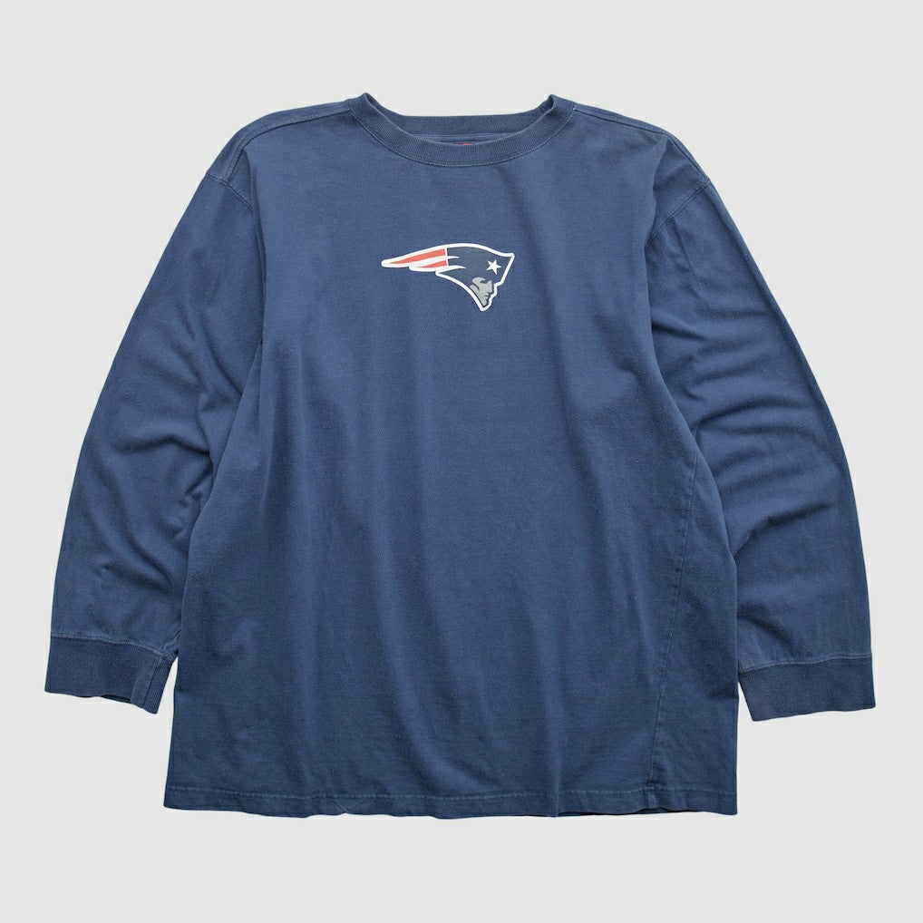 New England Patriots NFL 2000s Long Sleeve T-shirt Navy Vintage | Fanatics